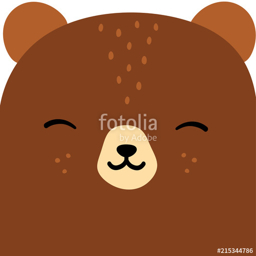 Cute Bear Face, Vector Illustration Stock Image And Royalty Free 500x500 Cute Bear Face, Vector Illustration Stock Image And Royalty Free