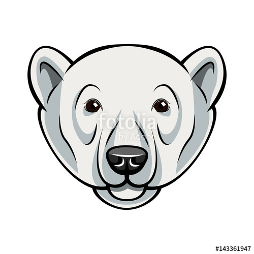 Polar Bear Face Vector Illustration Isolated On White Stock 500x500 Polar Bear Face Vector Illustration Isolated On White Stock