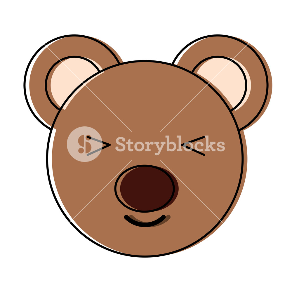 Cute Bear Face Icon Over White Background, Colorful Design Vector 1000x1000 Cute Bear Face Icon Over White Background, Colorful Design Vector