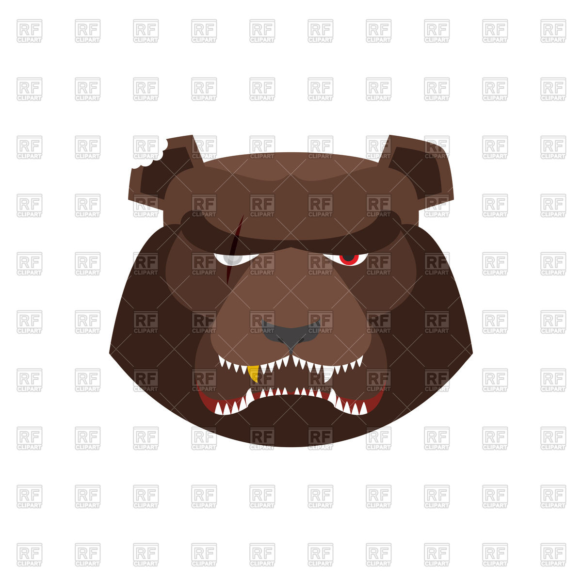 Bear Head Vector