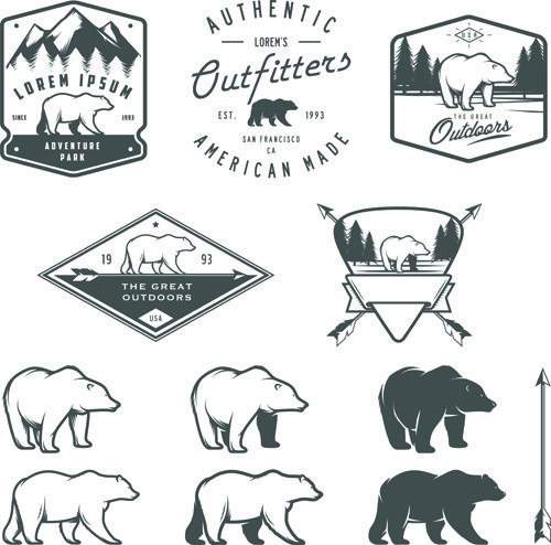 500x494 Hand Drawn Polar Bear Logos Vector Free Vector In Encapsulated