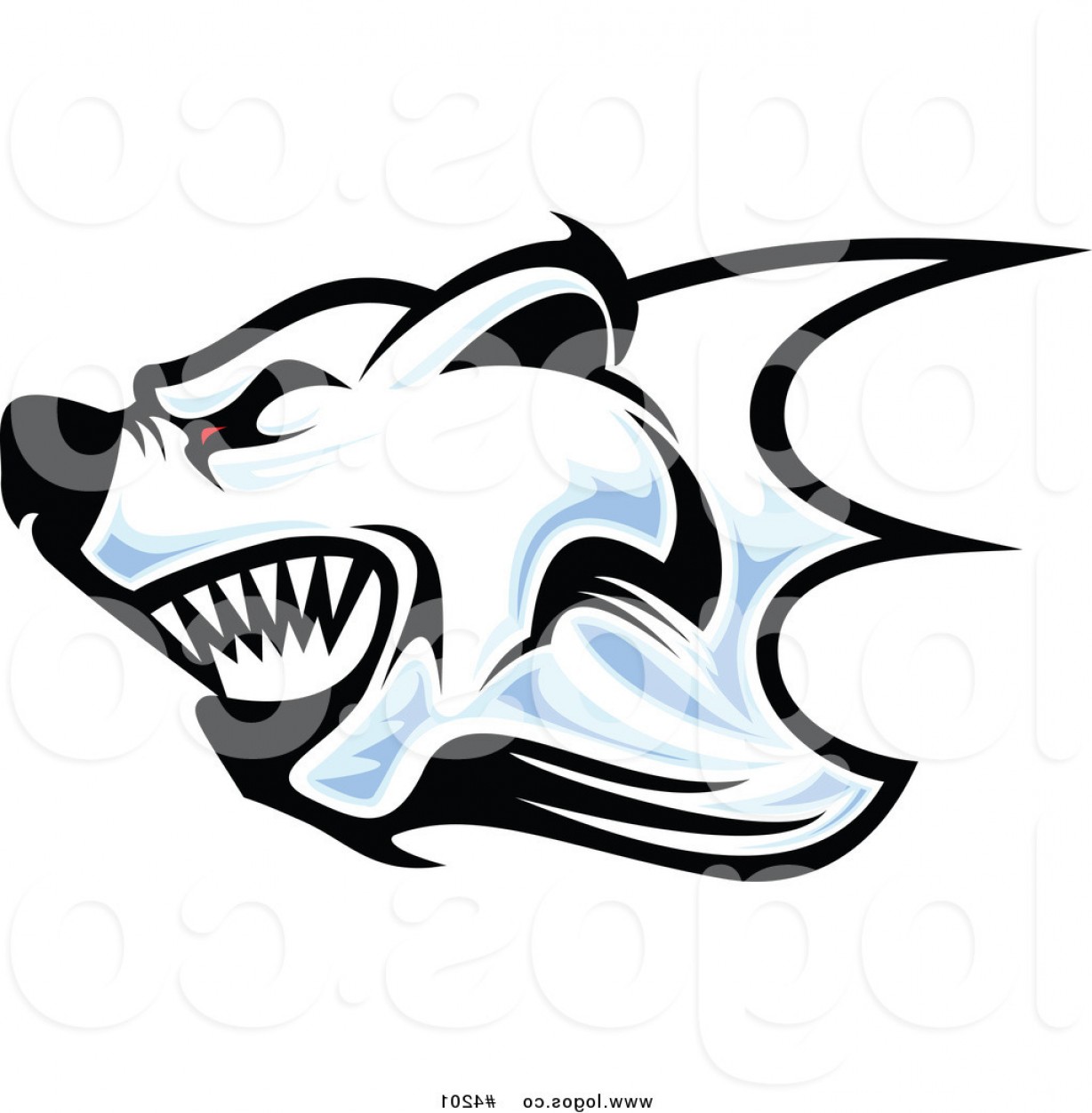 1228x1252 Royalty Free Angry Polar Bear Logo