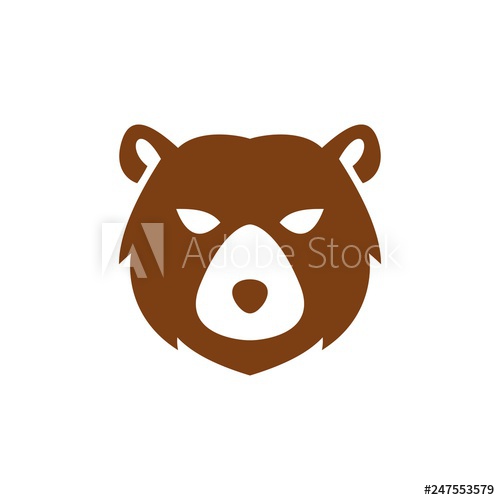 500x500 Wild Animal Bear Logo Vector