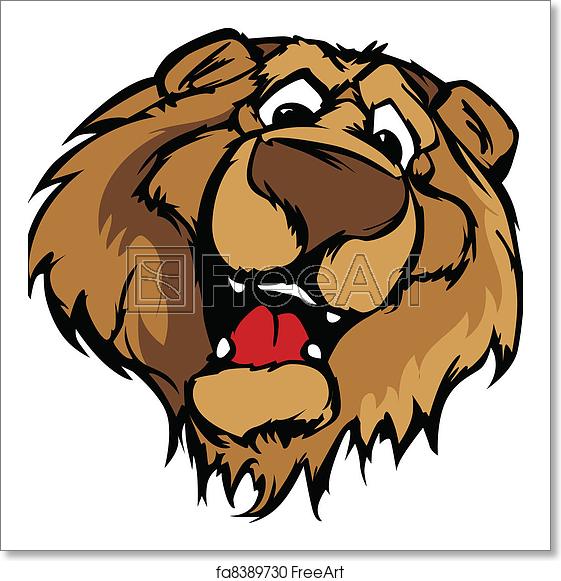 561x581 Free Art Print Of Smiling Cartoon Bear Mascot Vector Bear Mascot