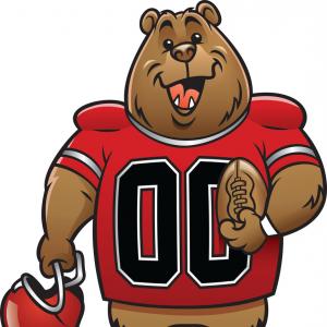 300x300 Bear Cartoon Football Mascot Vector Newwaysys