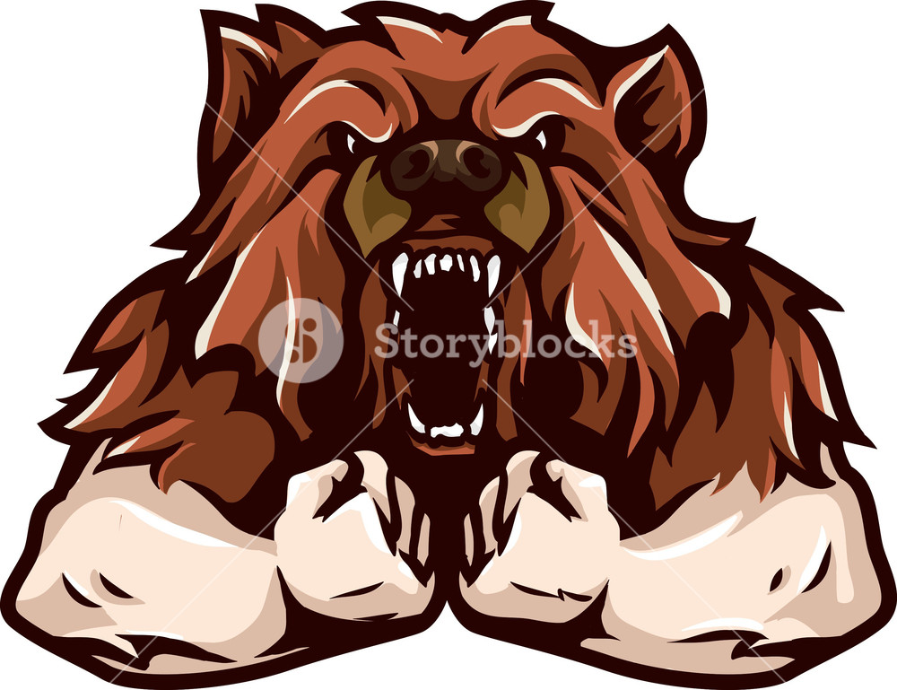 1000x769 Vector Bear Mascot Royalty Free Stock Image