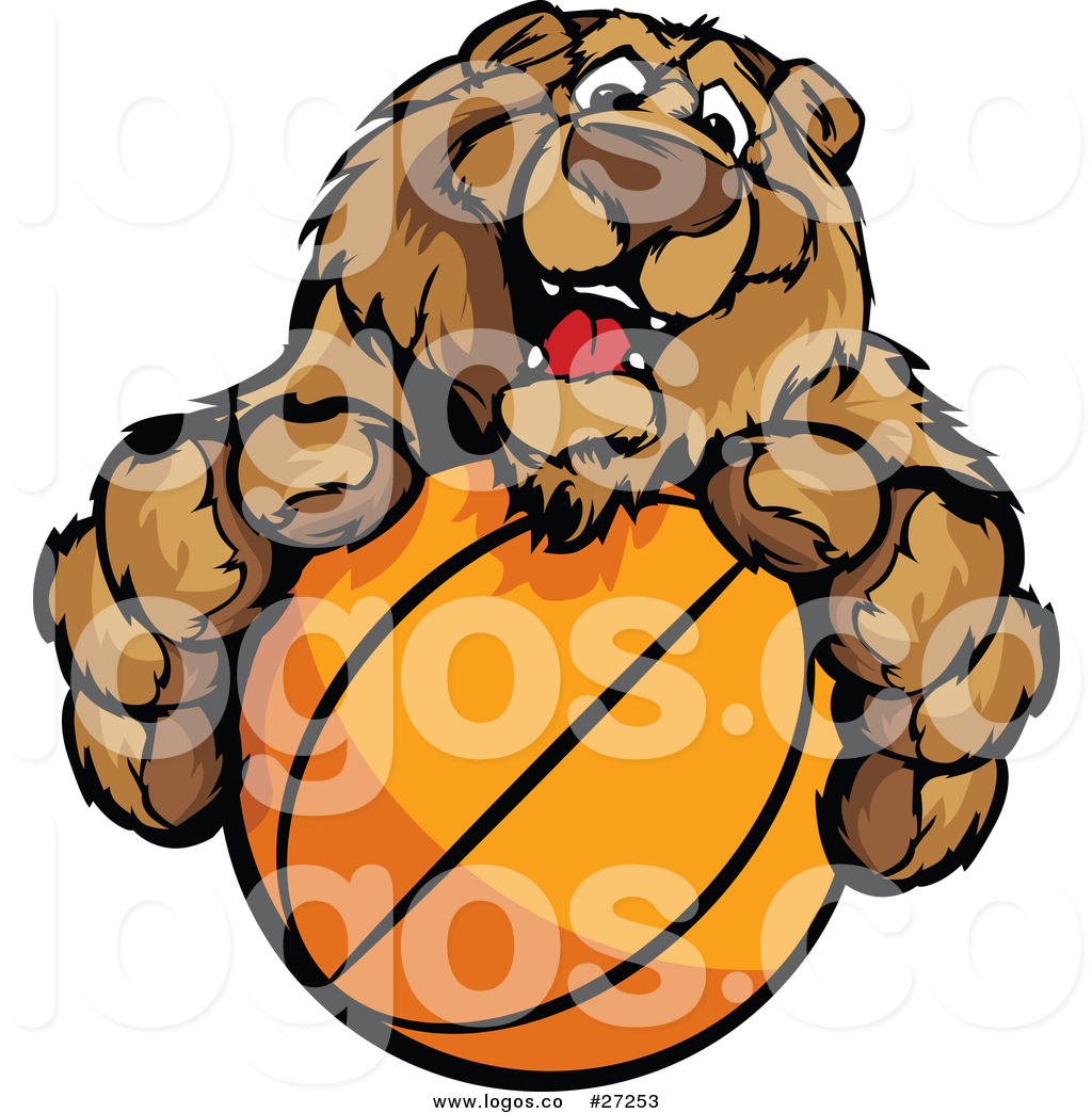 1024x1044 Vector Logo Of A Friendly Bear Mascot Holding Out A Basketball