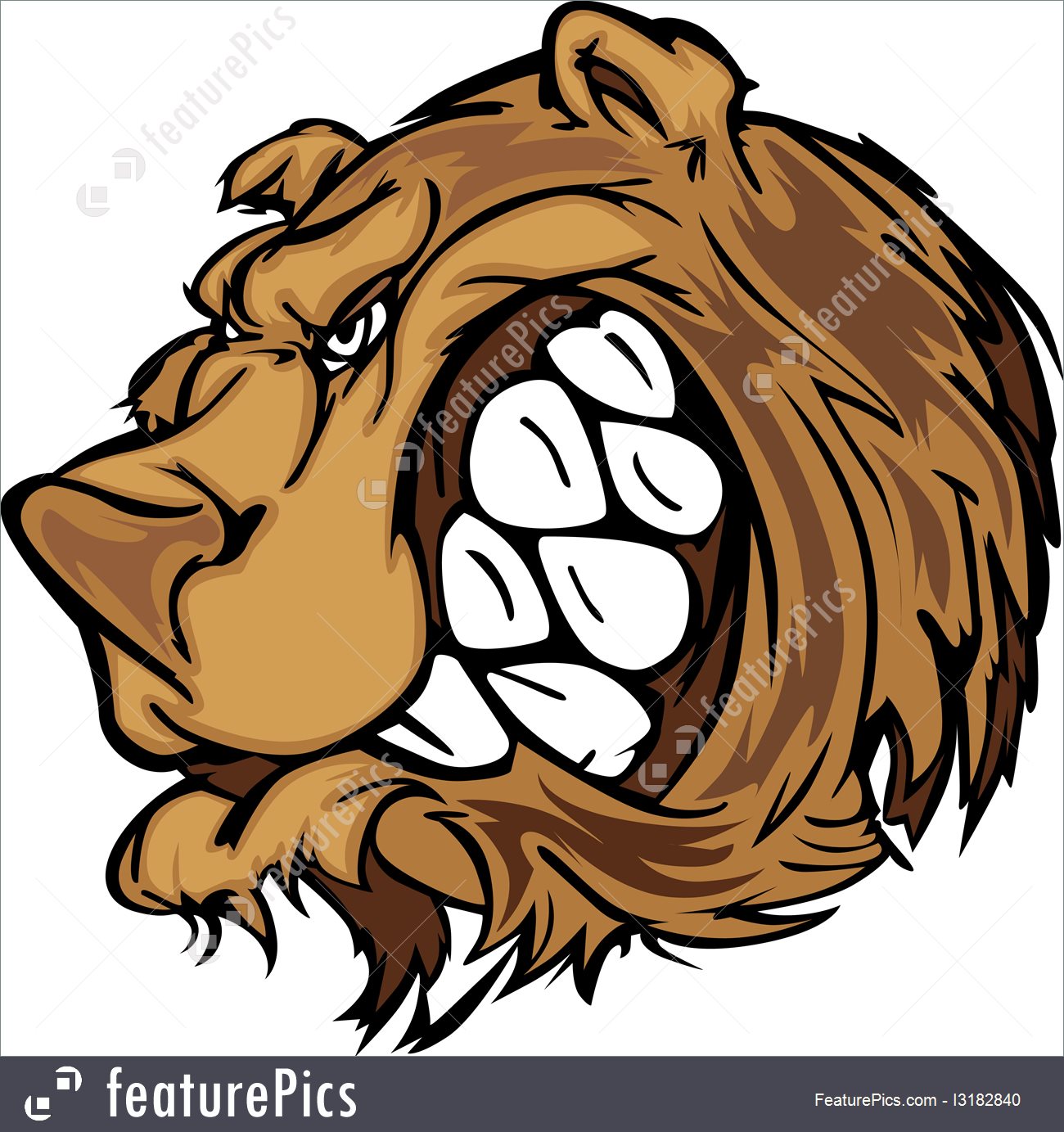 1300x1383 Wildlife Animals Bear Grizzly Mascot Head Vector Cartoon