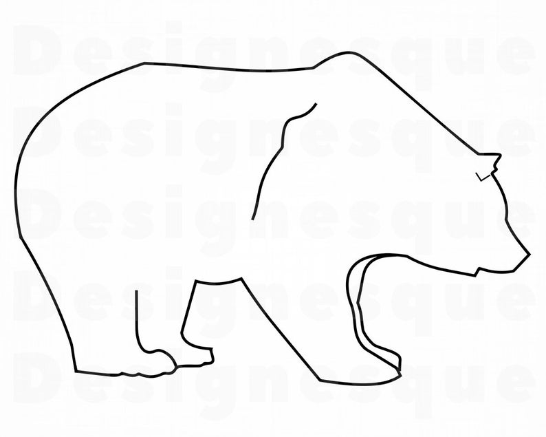 Bear Outline Vector at Vectorified.com | Collection of Bear Outline ...