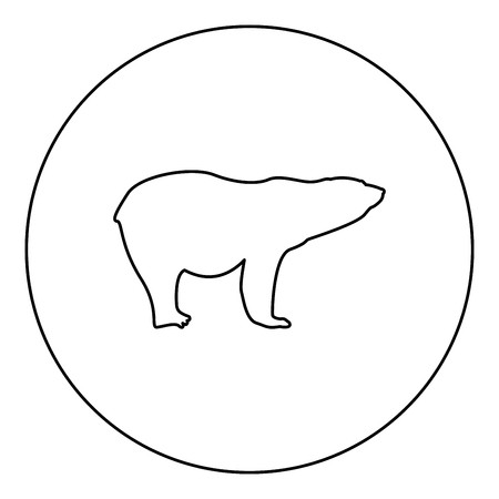 Polar Bear Icon Black Color In Round Circle Outline Vector 450x450 Polar Bear Icon Black Color In Round Circle Outline Vector