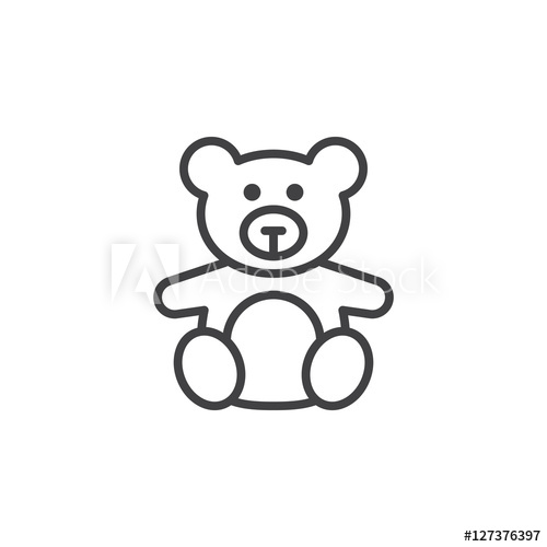 Soft Toy, Teddy Bear Line Icon, Outline Vector Sign, Linear 500x500 Soft Toy, Teddy Bear Line Icon, Outline Vector Sign, Linear
