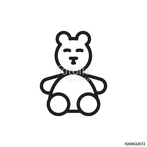 Teddy Bear Outline Vector Icon Stock Image And Royalty Free 500x500 Teddy Bear Outline Vector Icon Stock Image And Royalty Free