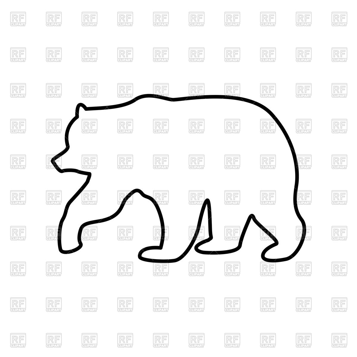 Bear Outline Vector at Vectorified.com | Collection of Bear Outline ...