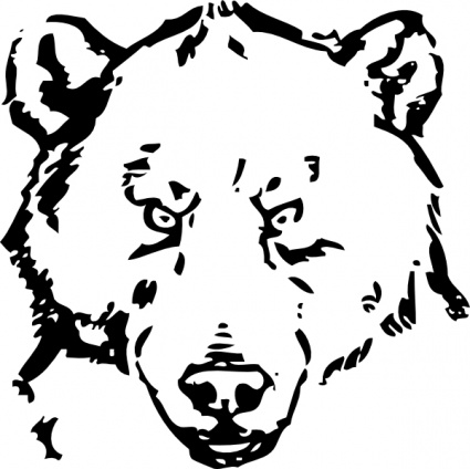 425x424 Grizzly Bear Paw Print Vector