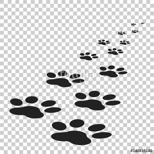500x500 Paw Print Icon Vector Illustration Isolated On Isolated Background