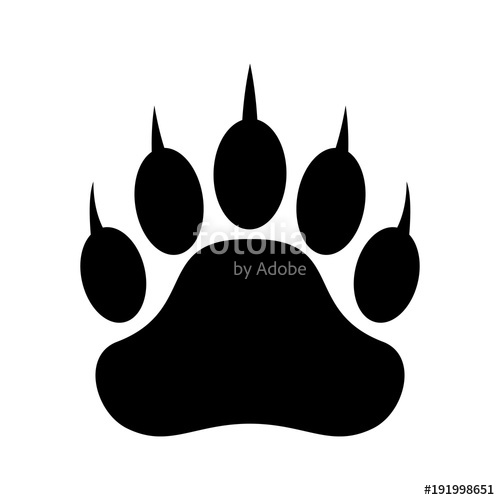 500x500 Paw Print Bear Vector Stock Image And Royalty Free Vector