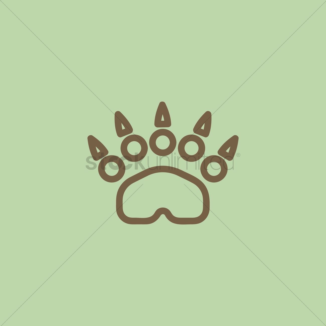 Bear Paw Vector Image 1300x1300 Bear Paw Vector Image