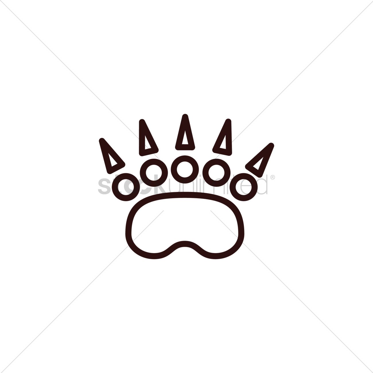 Bear Paw Vector Image 1300x1300 Bear Paw Vector Image
