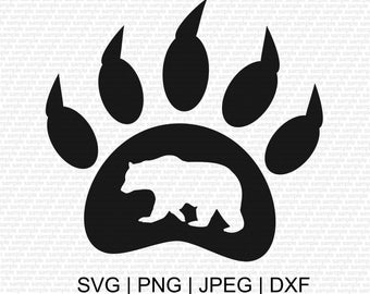 Bear Paw Vector Etsy 340x270 Bear Paw Vector Etsy