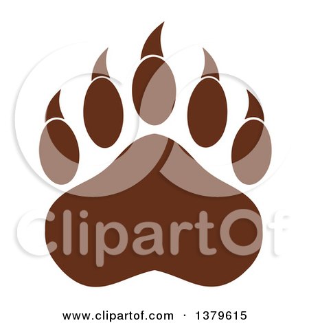 Clipart Of A Brown Grizzly Bear Paw 450x470 Clipart Of A Brown Grizzly Bear Paw