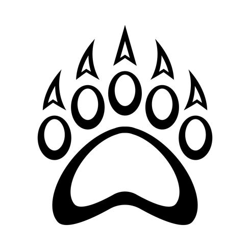 Grizzly Bear Claw Vector Illustration 490x490 Grizzly Bear Claw Vector Illustration