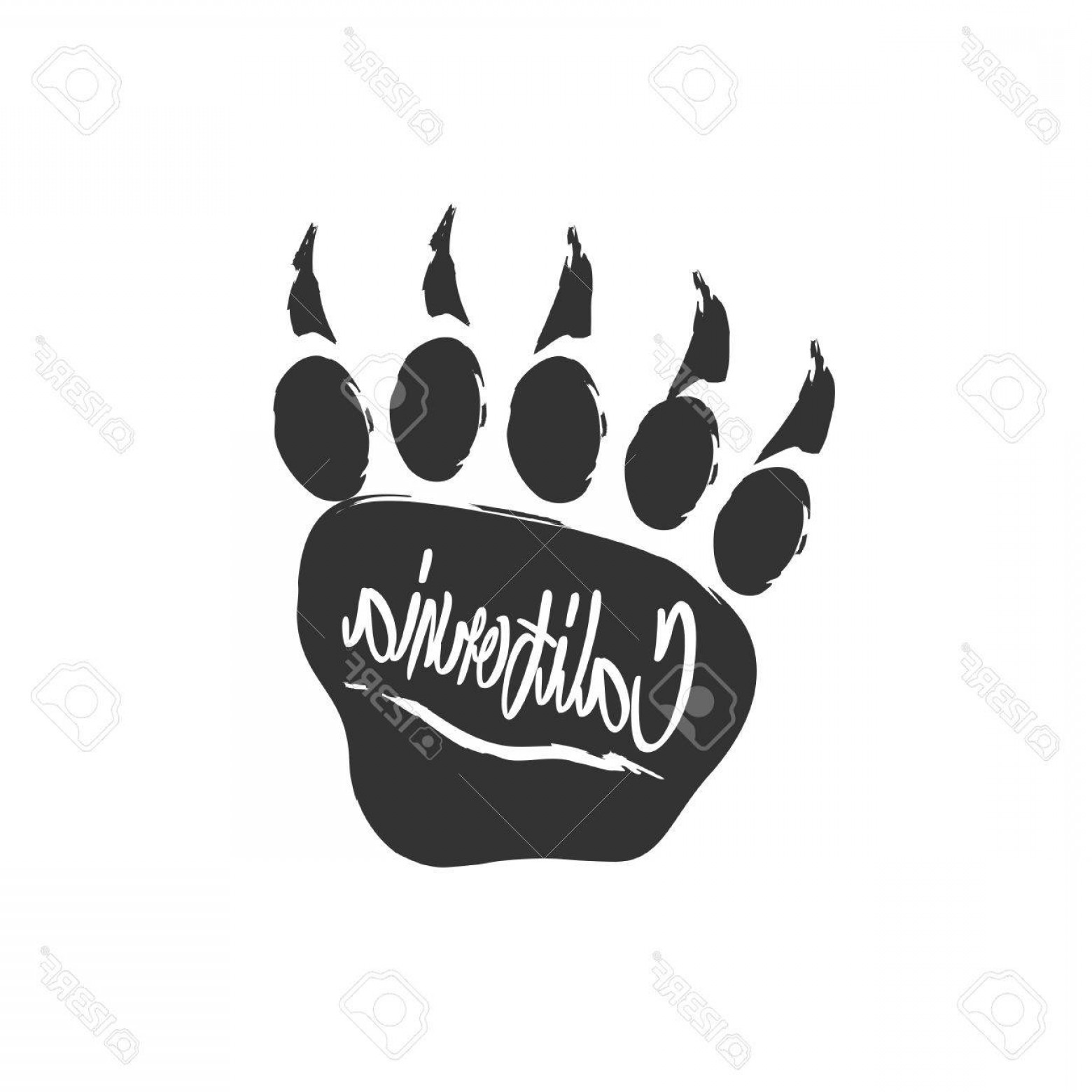 Photostock Vector Californian Bear Paw Print Bear Footprint 1560x1560 Photostock Vector Californian Bear Paw Print Bear Footprint