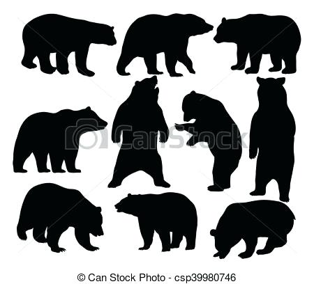 450x408 Bear Silhouette Vector Wild Animal Silhouettes Baby Chrisconnelly
