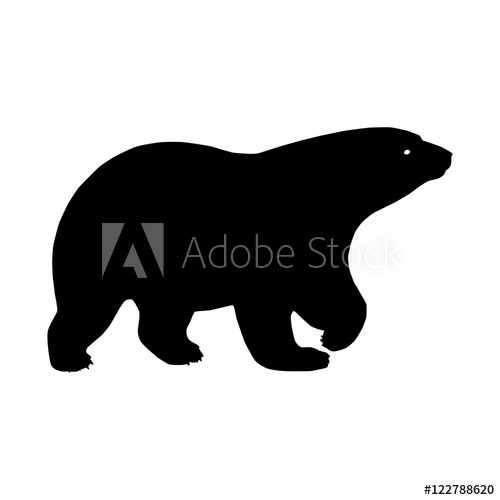 500x500 Bear Silhouette Vector Illustration