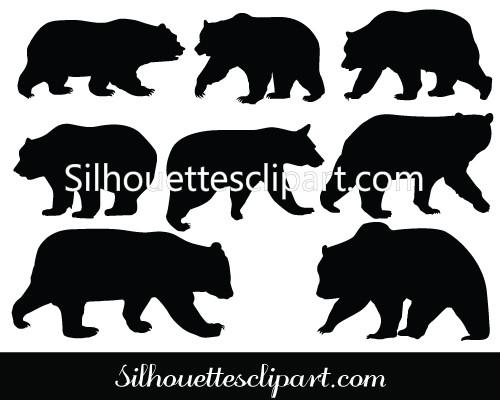 500x400 Collection Of 'bear Silhouette Vector' Download More Than