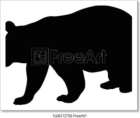 560x470 Free Art Print Of Bear Silhouette Vector Illustration Of Bear
