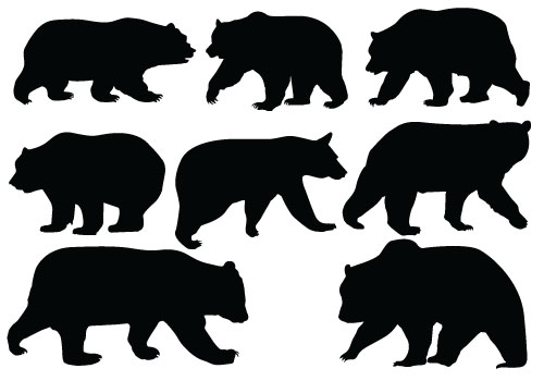 Bear Silhouette Vector Free