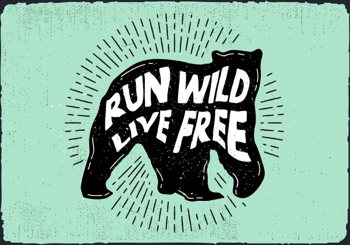 700x490 Free Vector Bear Silhouette Illustration With Typography