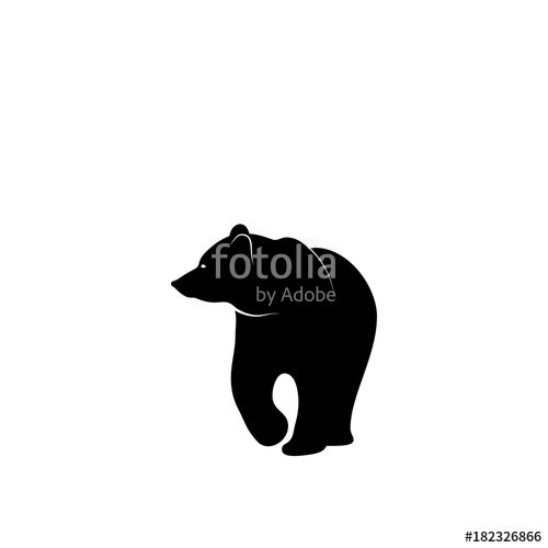500x500 Graphic Illustration Of Bear Silhouette Stock Image And Royalty