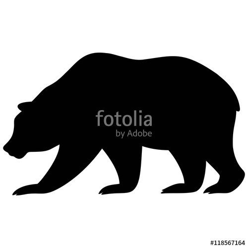 500x500 Bear Silhouette Stock Image And Royalty Free Vector