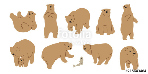 Bear Vector Polar Bear Icon Logo Cartoon Fish Salmon Illustration 500x250 Bear Vector Polar Bear Icon Logo Cartoon Fish Salmon Illustration