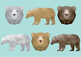 285x200 Polygonal Bear Free Vector Graphic Art Free Download