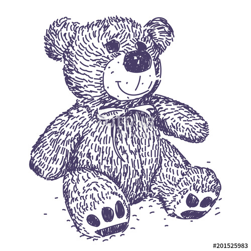 500x500 Teddy Bear Vector Drawing Stock Image And Royalty Free Vector
