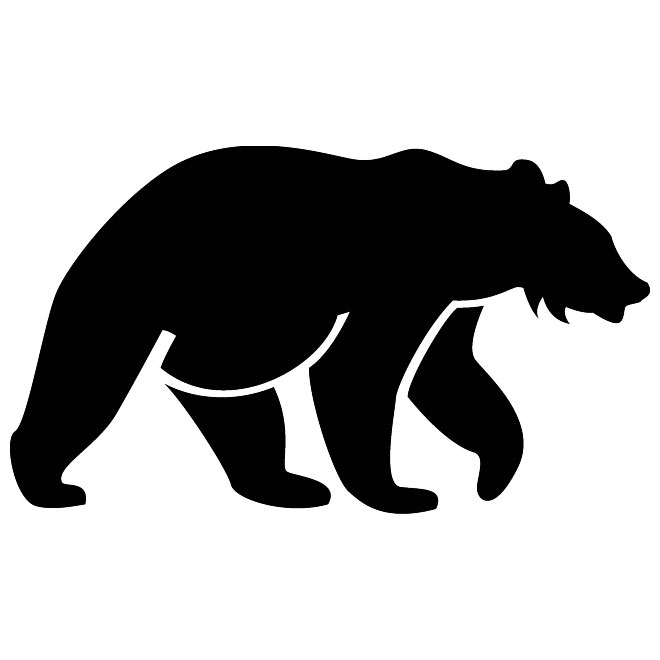 660x660 Bear Silhouette Image Free Vector