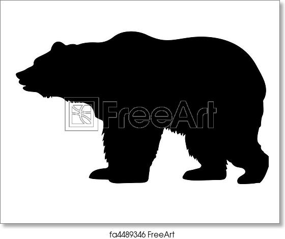 560x470 Free Art Print Of Vector Silhouette Bear Vector Silhouette Bear