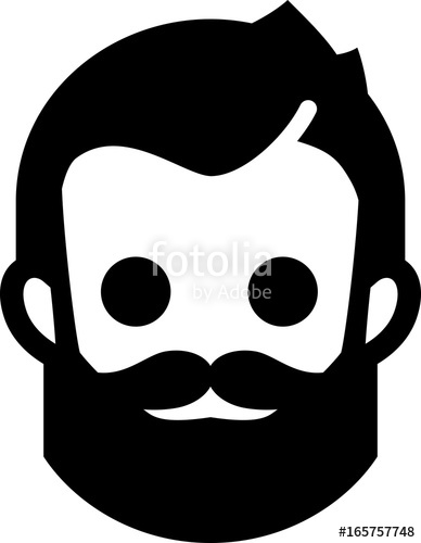 388x500 Hipster With Beard Icon Stock Image And Royalty Free Vector