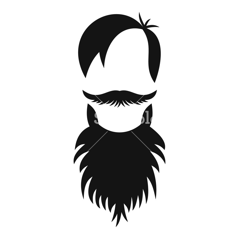 1000x1000 Male Avatar With Beard Icon Simple Illustration Of Male Avatar