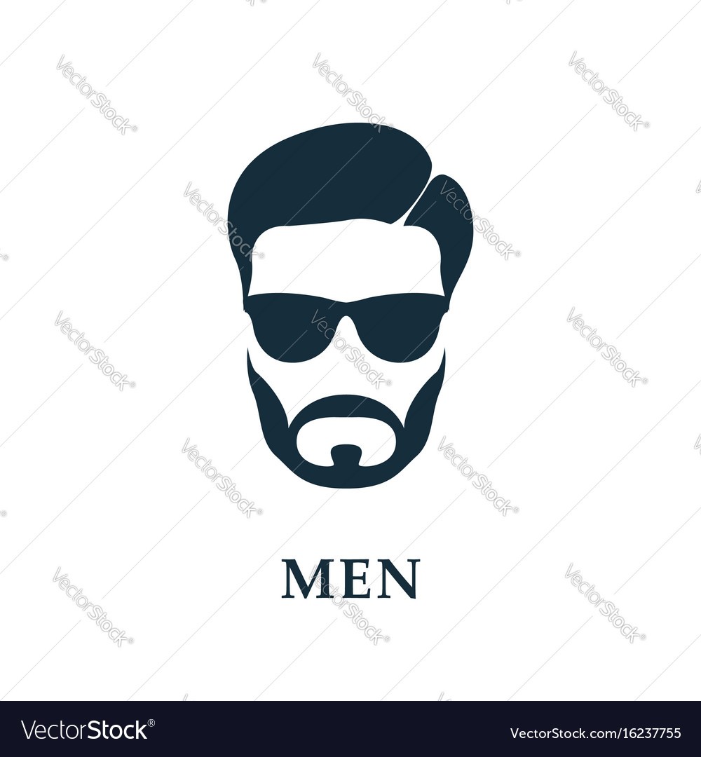 1000x1080 Men In Sunglasses Style Haircut And Beard Icon Vector