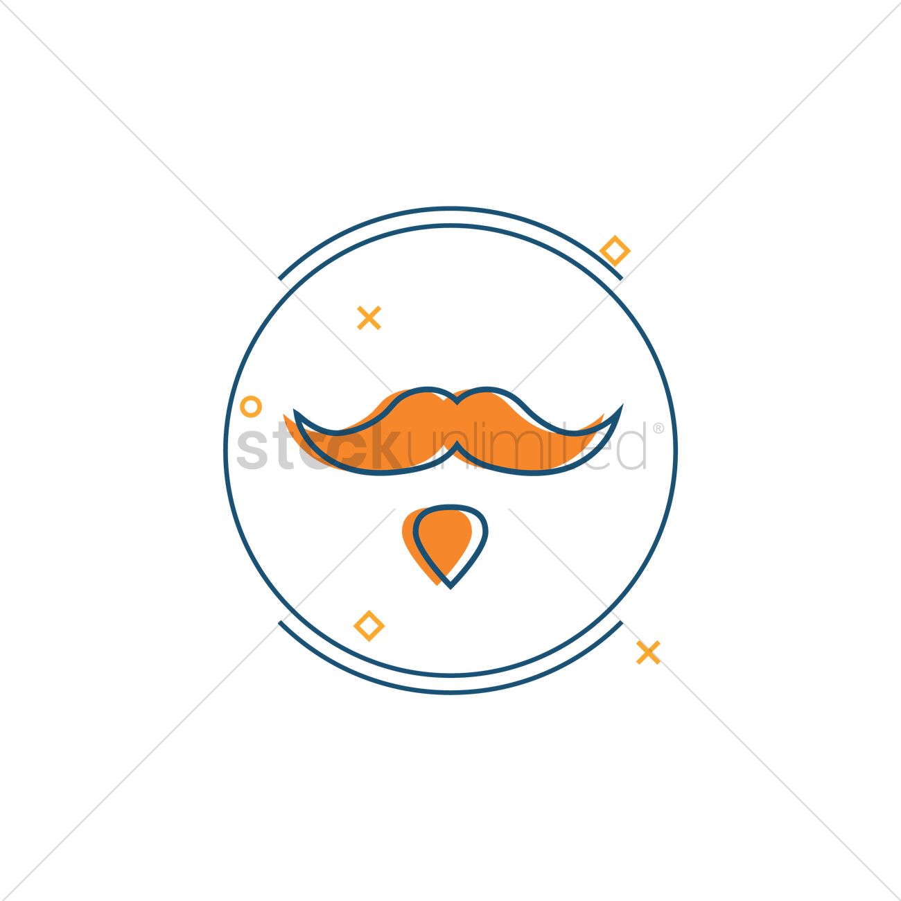 1300x1300 Mustache And Beard Icon Vector Image