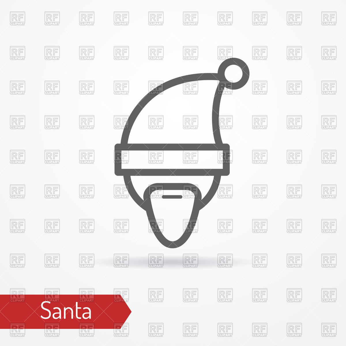 1200x1200 Santa Claus With Beard Icon Vector Image Of Holiday Zage