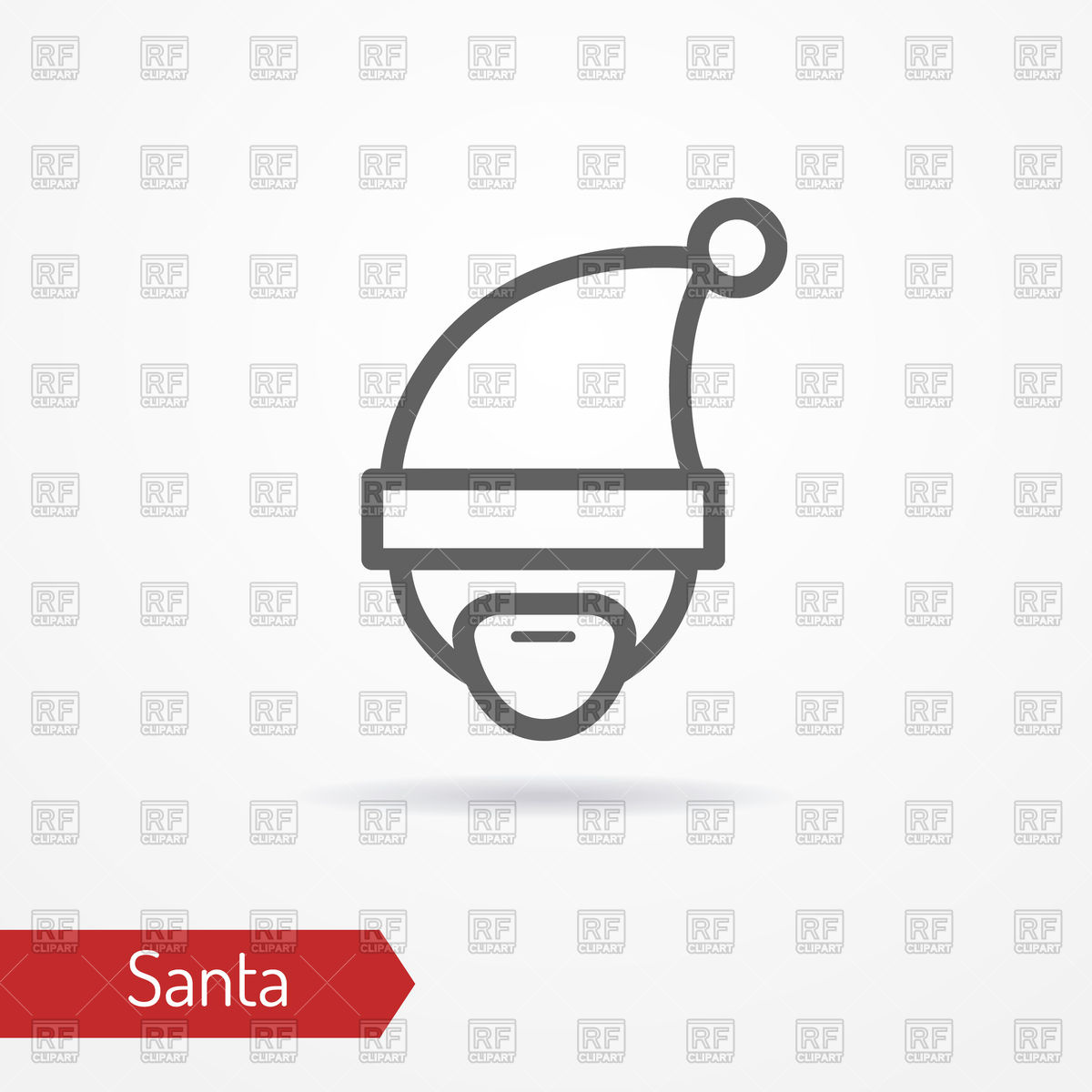1200x1200 Santa Claus With Beard Icon Vector Image Of Holiday Zage