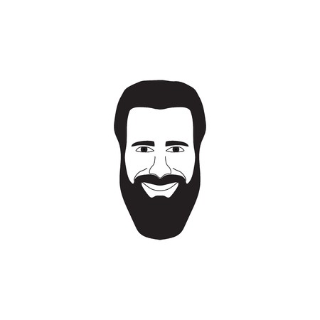 450x450 Young Man With Beard Icon Vector In Retro Style Royalty Free