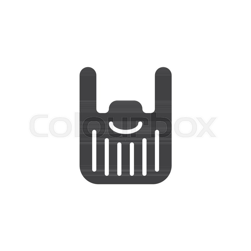 800x800 Beard Icon Vector, Filled Flat Sign, Stock Vector Colourbox