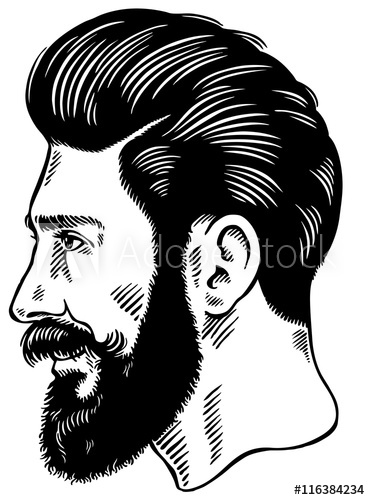 370x500 Hipster Man With Beard Logo