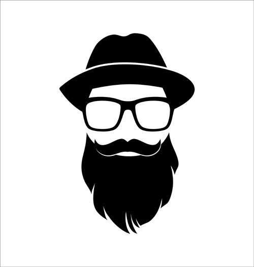 500x526 Long Beard Hipster Head Portrait Vector Set Free Download