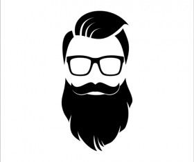 280x235 Long Beard Hipster Head Portrait Vector Set Man Stuff